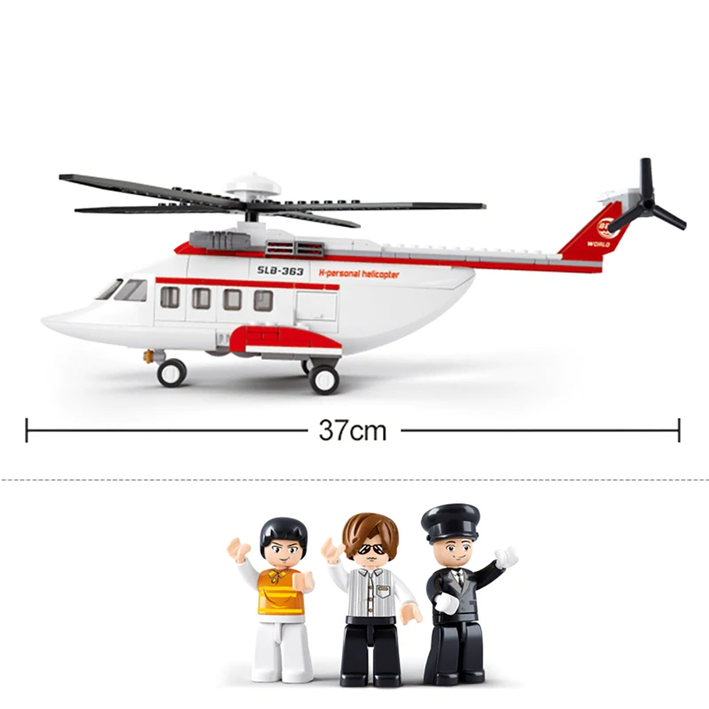 Aviation Personal Helicopter Building Brick Kit (259 Pcs)