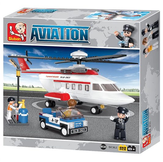 Aviation Personal Helicopter Building Brick Kit (259 Pcs)