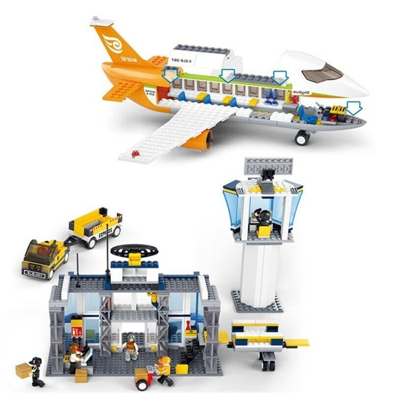 Aviation International Airport Building Brick Kit (678 Pcs)