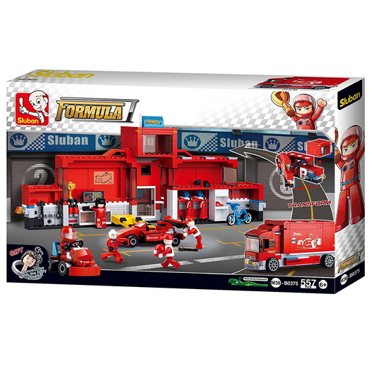 F1 Racing Car Station Building Brick Kit (557 PCS)