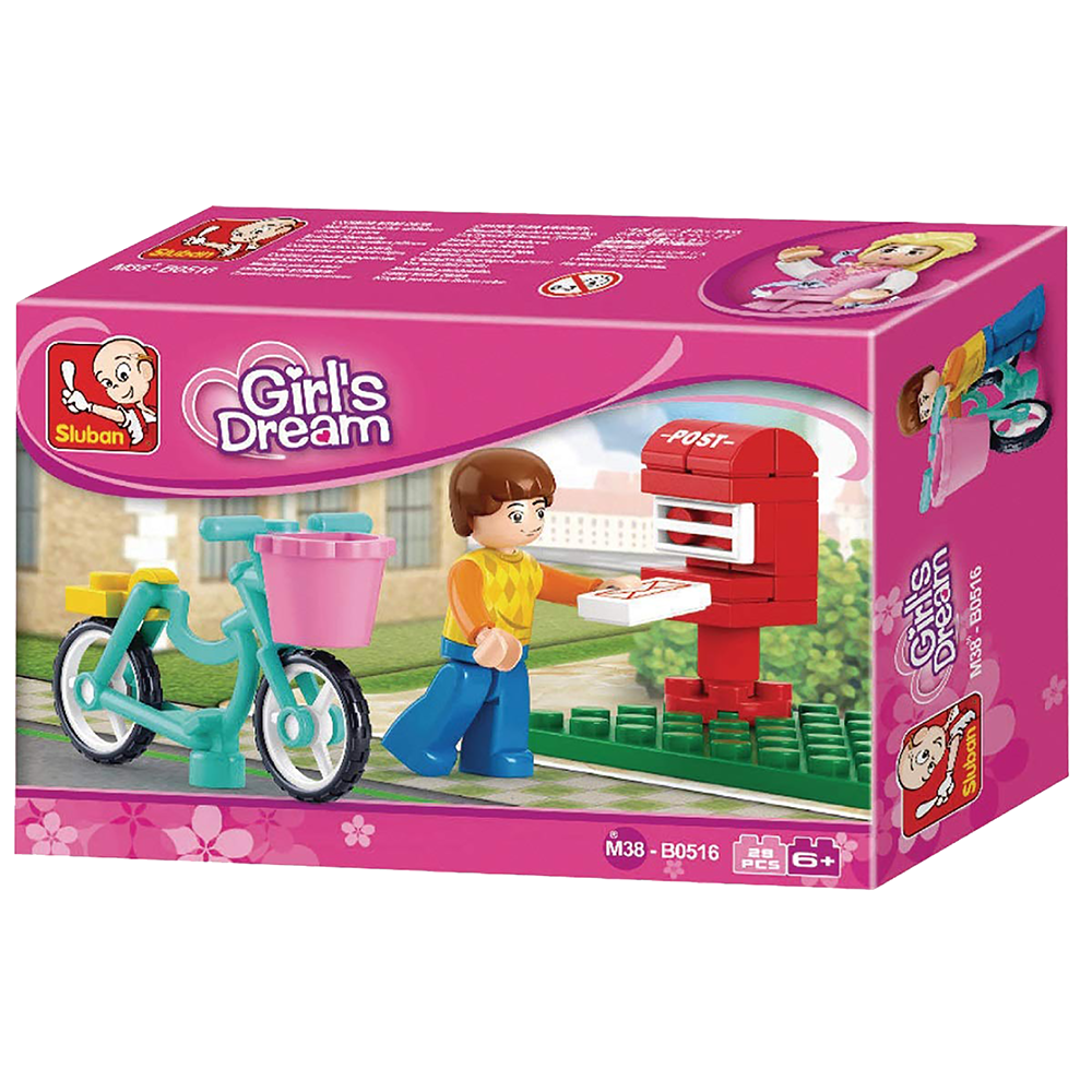 Girl's Dream Letter Delivery Boy Building Brick Kit (29 Pcs)