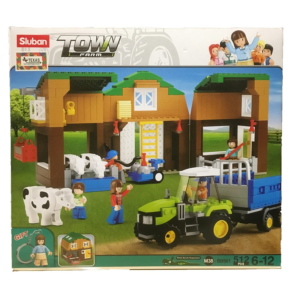 Cow Farm Ranch Building Brick Kit (512 Pcs)