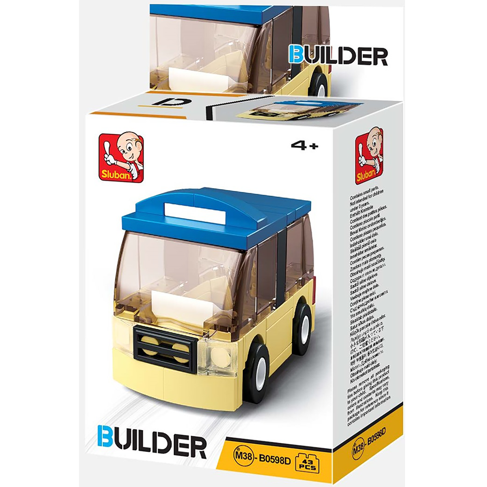 Builder Mini Bus Building Brick Kit (46 pcs)