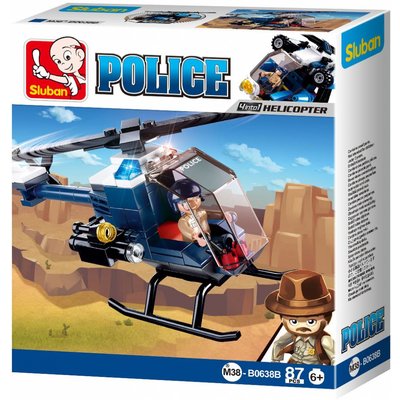 Police 4-in-1 Building Brick Display Set, x2 of each kit A-D