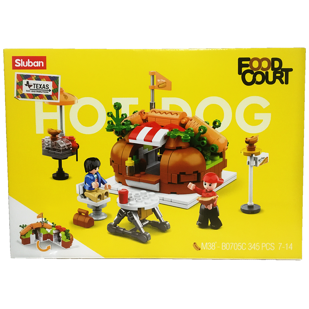 Food Court Hot Dog House Building Brick Kit (340 Pcs)