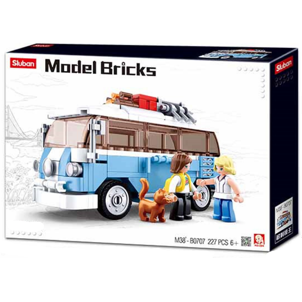 Blue Van Building Brick Kit (223 pcs)