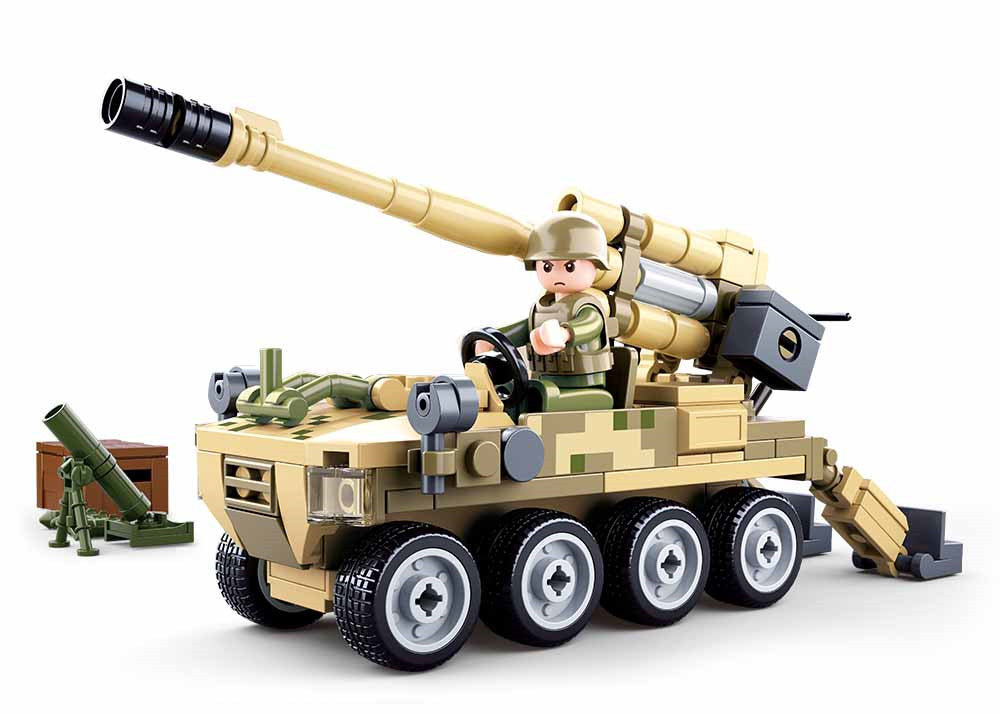 Model Bricks Bobcat 8x8 All Terrain Assault Vehicle Building Brick Kit (161pcs)