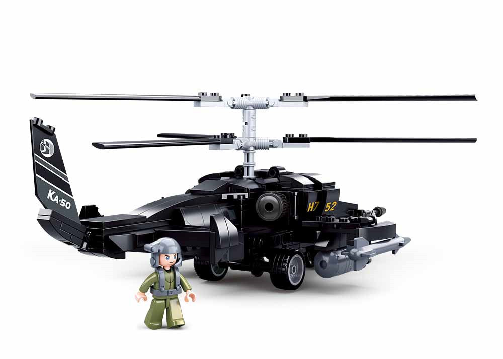 Model Bricks KA-50 Black Shark Helicopter Building Brick Kit (333pcs)