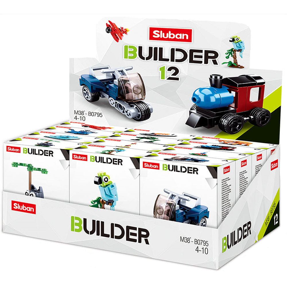 New Builder Assortment 12-in-1 Display Building Brick Set