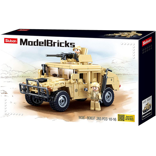Hummer Assault Army Vehicle Building Brick Kit (265 pcs)