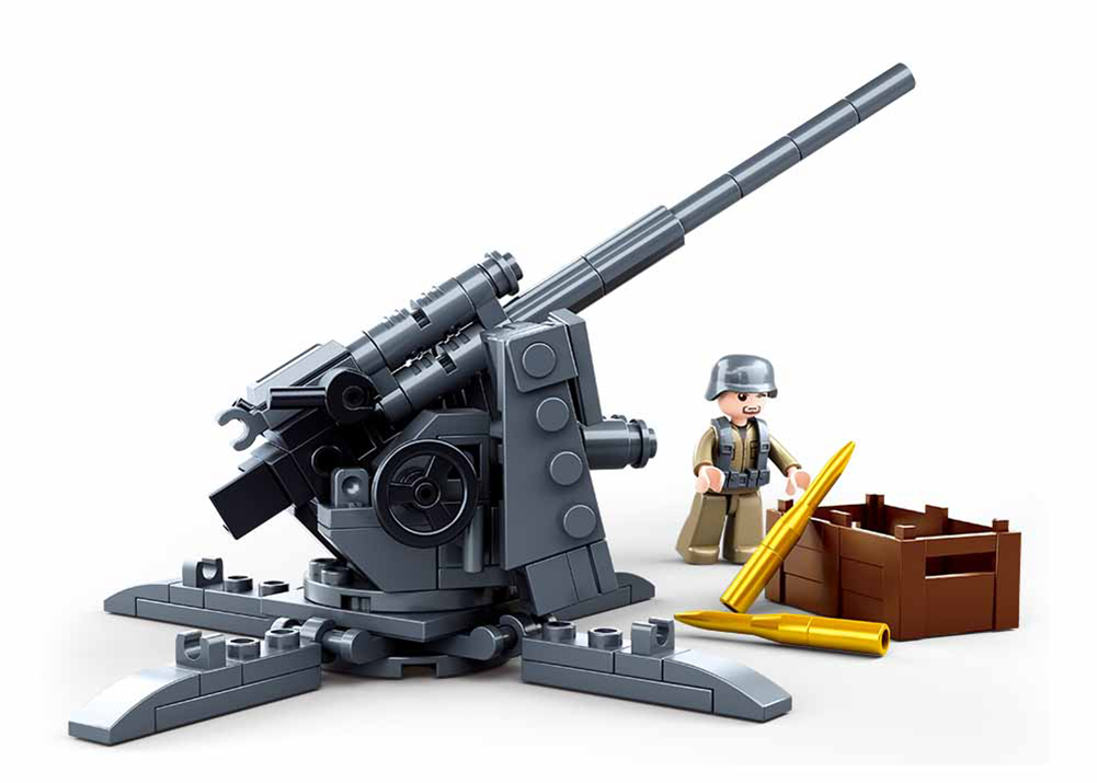 WWII German 88mm Flak Anti Tank Gun Building Brick Kit 115 Pcs wwii-german-88mm-flak-anti-tank-gun-building-brick-kit-115-pcs