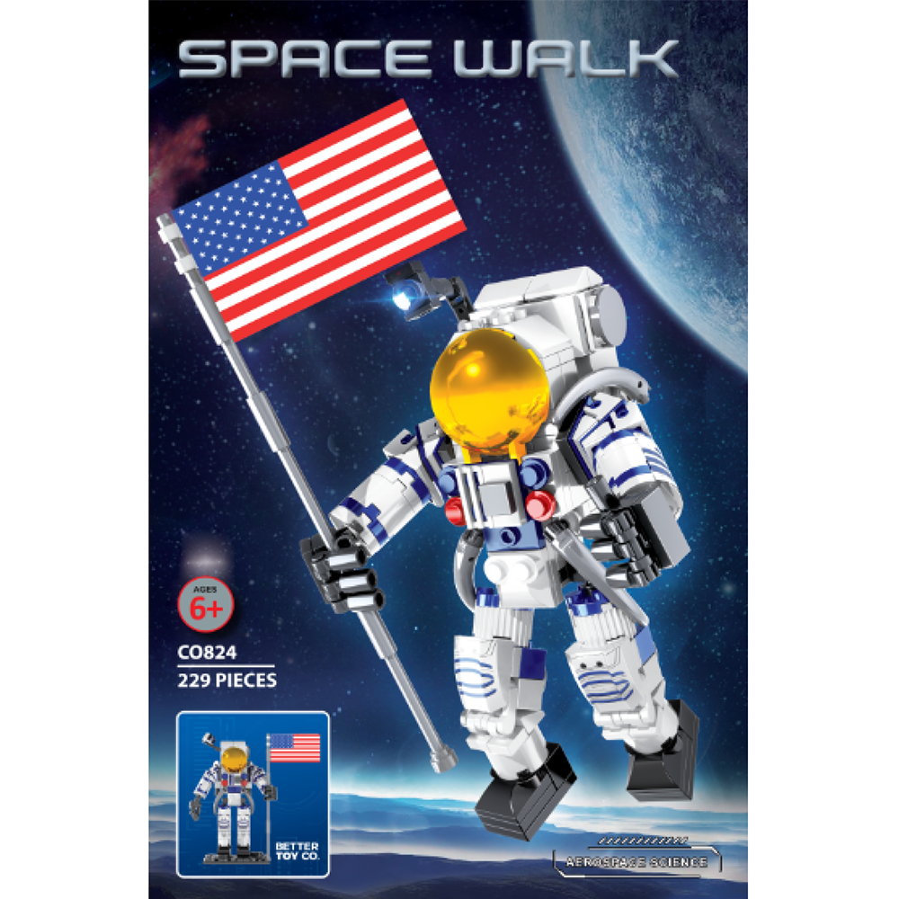 Astronaut Space Walk Building Brick Kit (229 pcs)