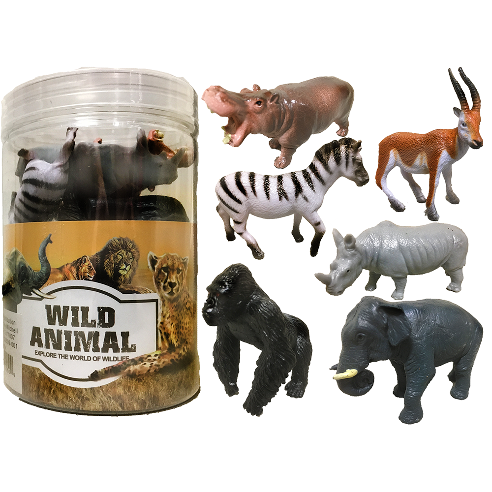 Wild Zoo Animal 3" Figurine Toy Assortment Collection Set