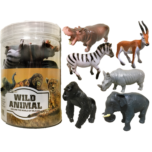 Wild Zoo Animal 3" Figurine Toy Assortment Collection Set