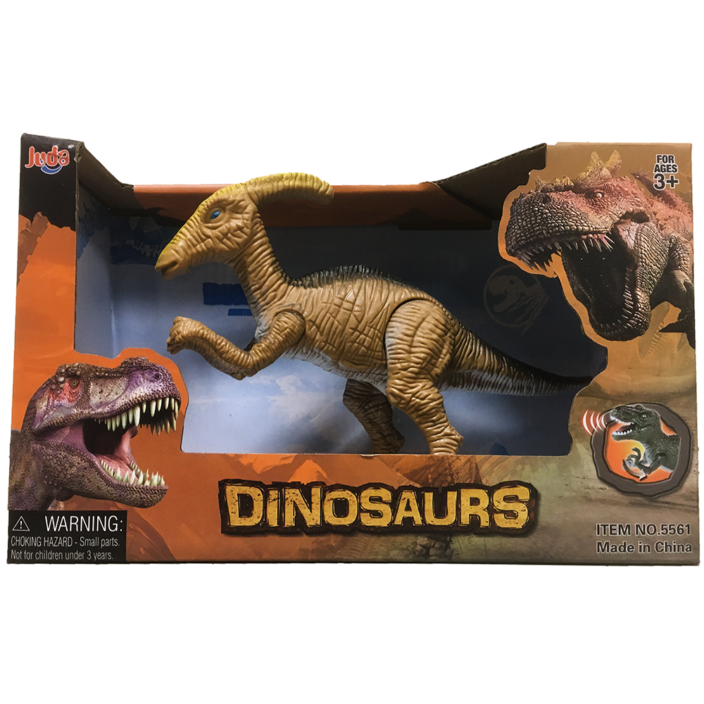 Dinosaur Figurine Toys with Sound Effects, Left Arm Pull