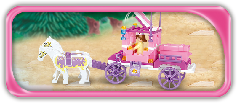 Girl's Dream Royal Carriage Building Brick Kit (137 Pcs)