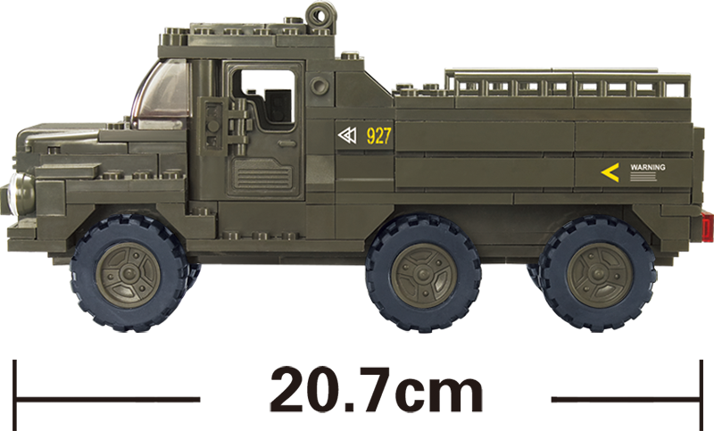 Heavy Military Troop Truck Building Brick Kit (230 Pcs)