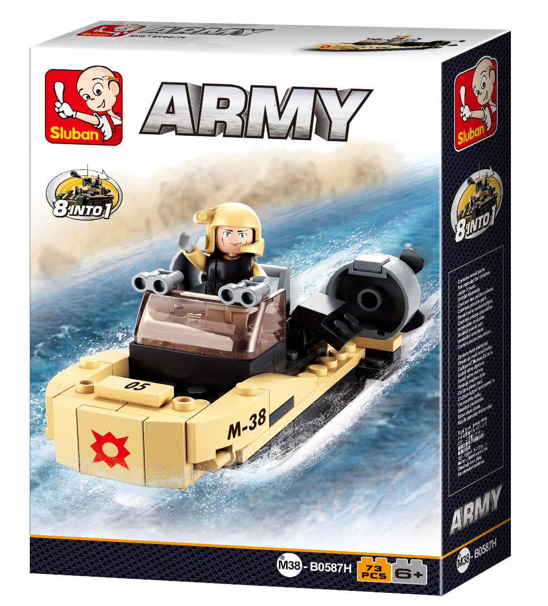 Army 8-into-1 Tank Building Brick Display Set (917 pcs)
