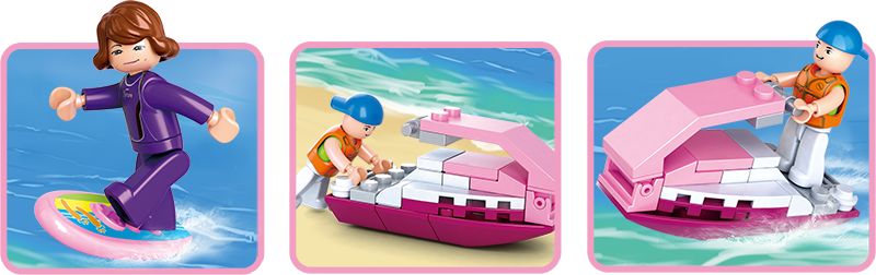 Girl's Dream Surf Shop Building Brick Kit (192 pcs)