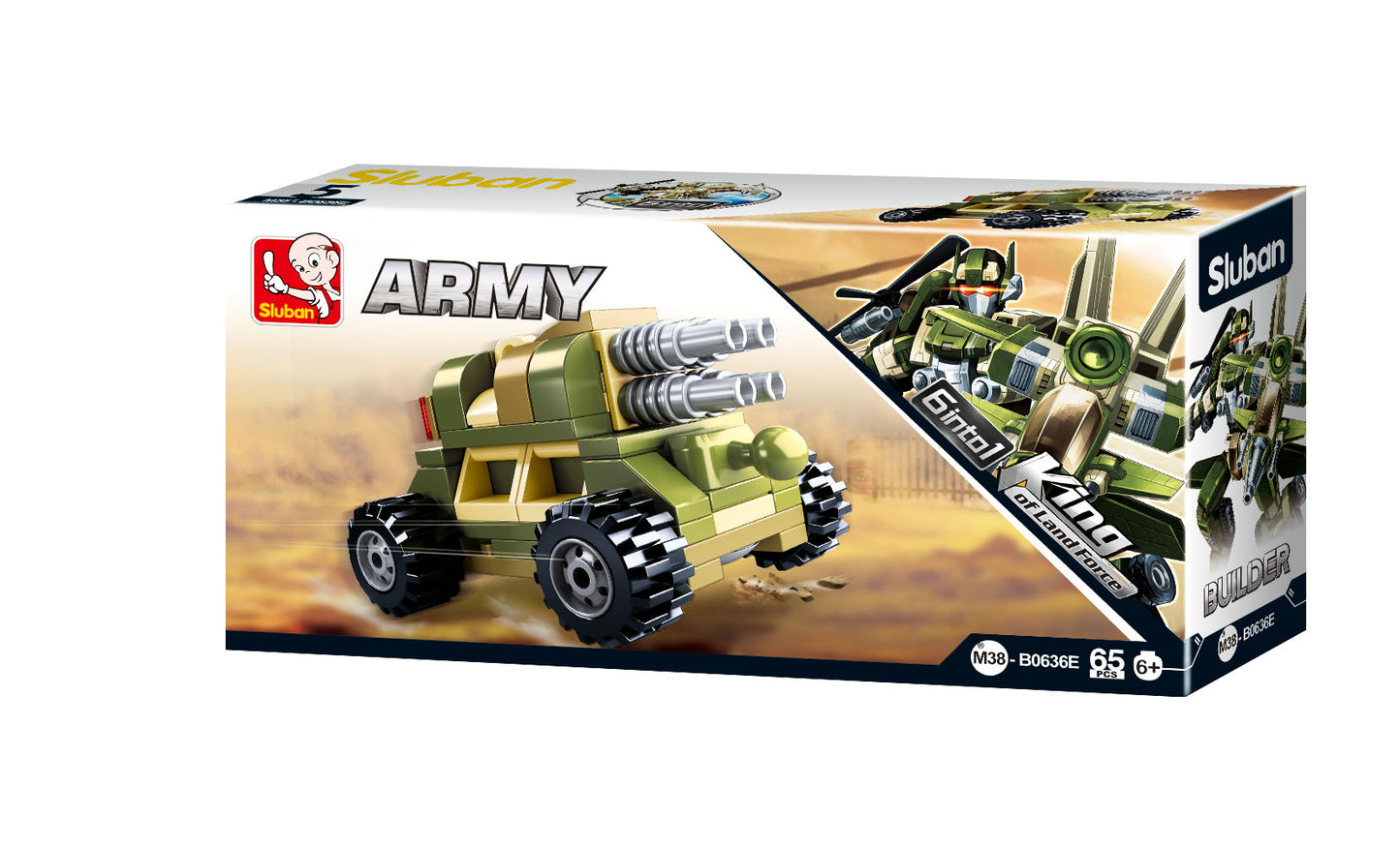 Army Transformer 6-in-1 Building Brick Display Set (448 Pcs)