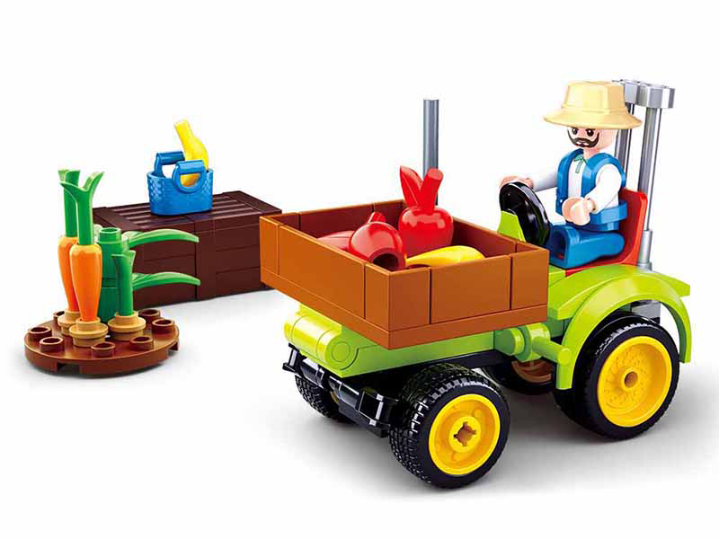 Harvest Farm Tractor Building Brick Kit (80 pcs)