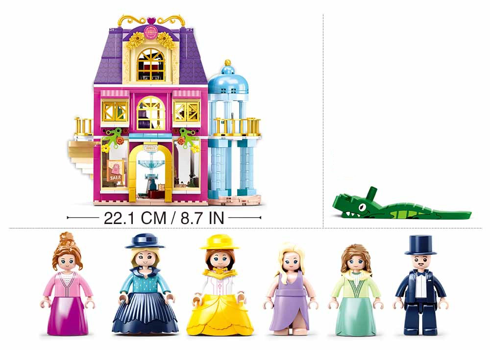 Girl's Dream Village Department Store Building Brick Kit (526 pcs)