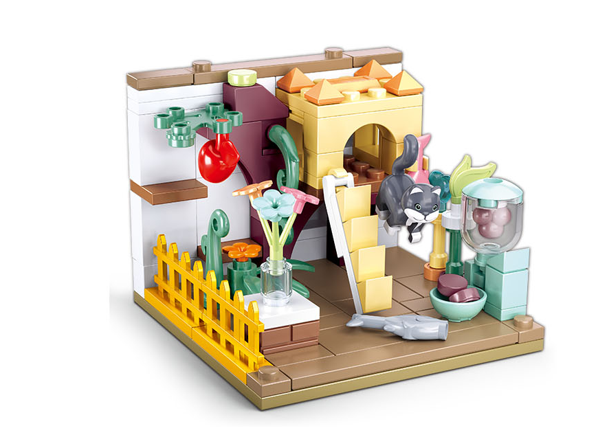 Mini Handicrafts Pet Display Building Brick Set