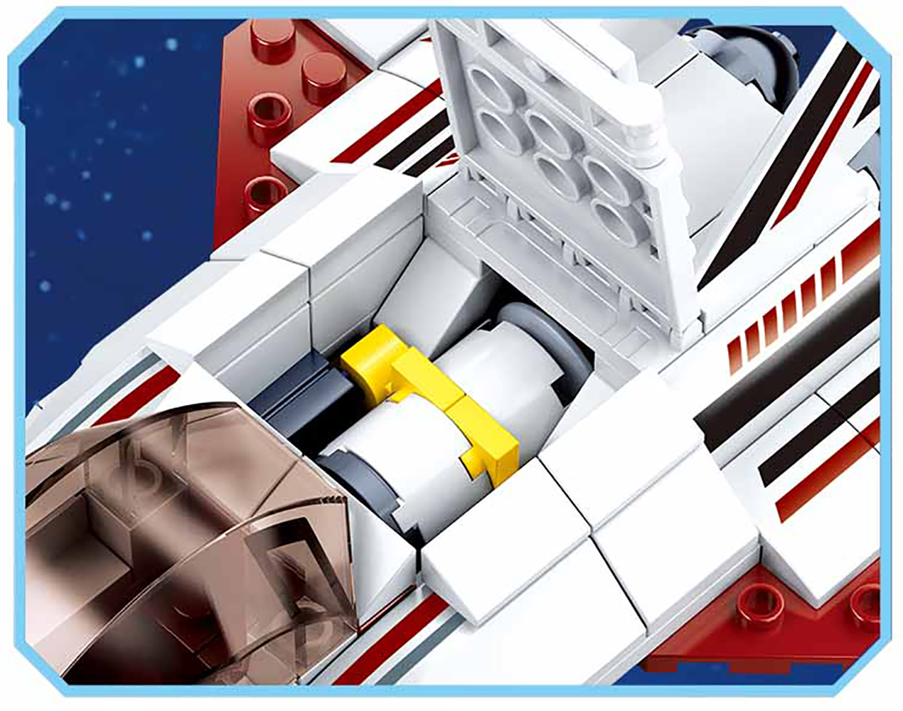 Space Shuttle Planet Hopper Building Brick Kit (115 pcs)
