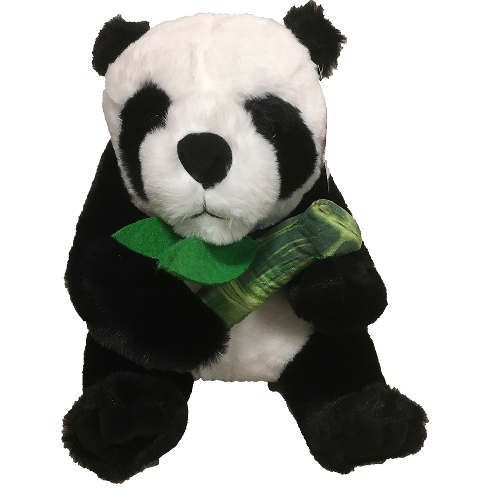 Panda Plush Stuffed Animal with Bamboo 11.5" Tall