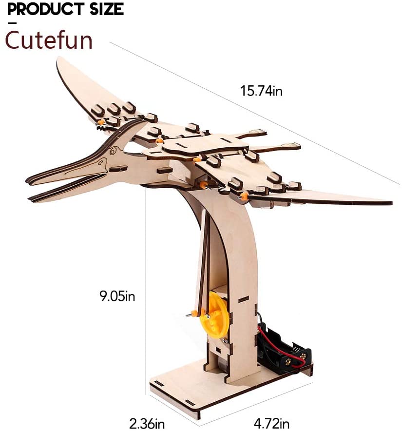 Pterosaur DIY Electric Puzzle Assembly STEM Kit – 82 pcs