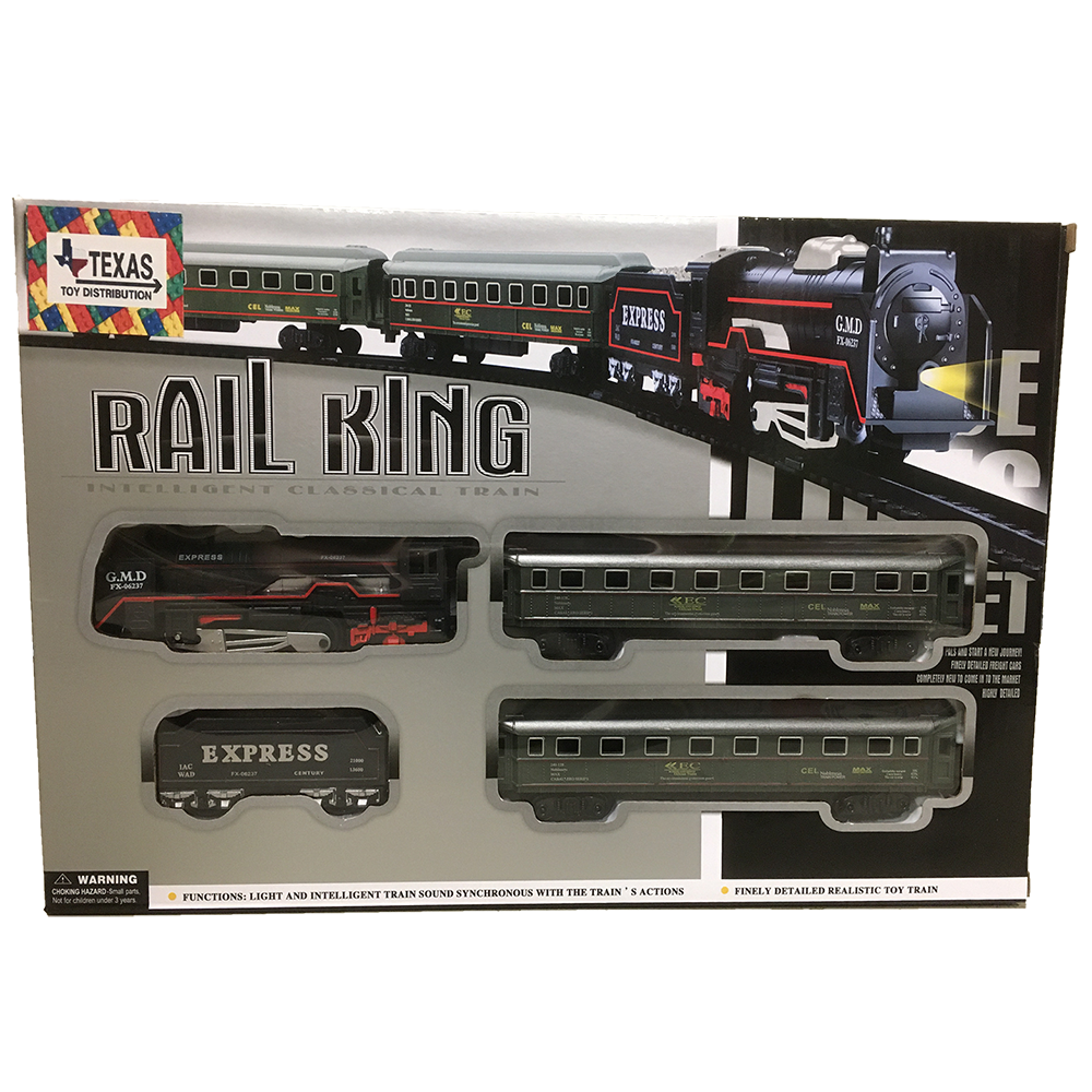 Classic Electric "Rail King" Train Set with Tracks