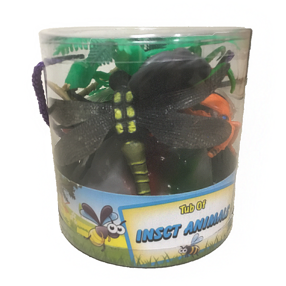Insects 5" Figurine Bug Toys in Bucket - Creepy, Crawly Fun!