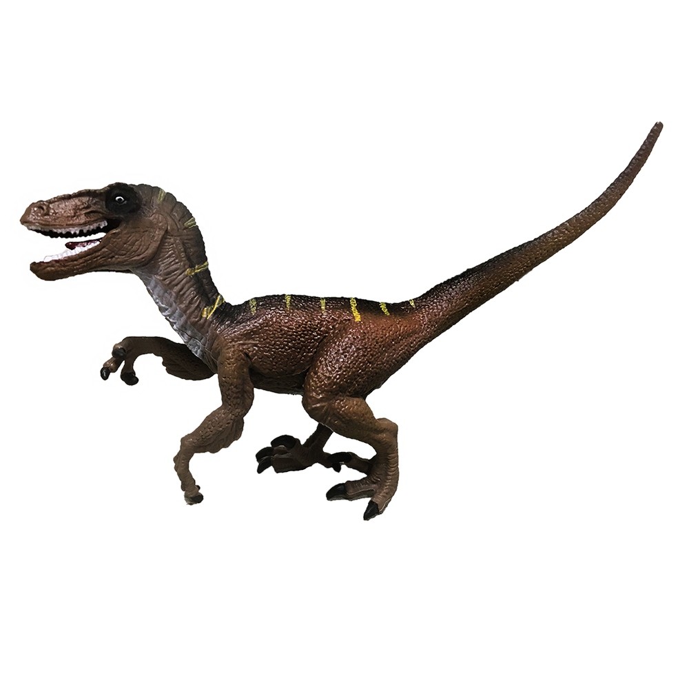 Dinosaur Raptor Model Brown Velociraptor Painted Resin Dinosaur Model Figure – Texas Toy ...