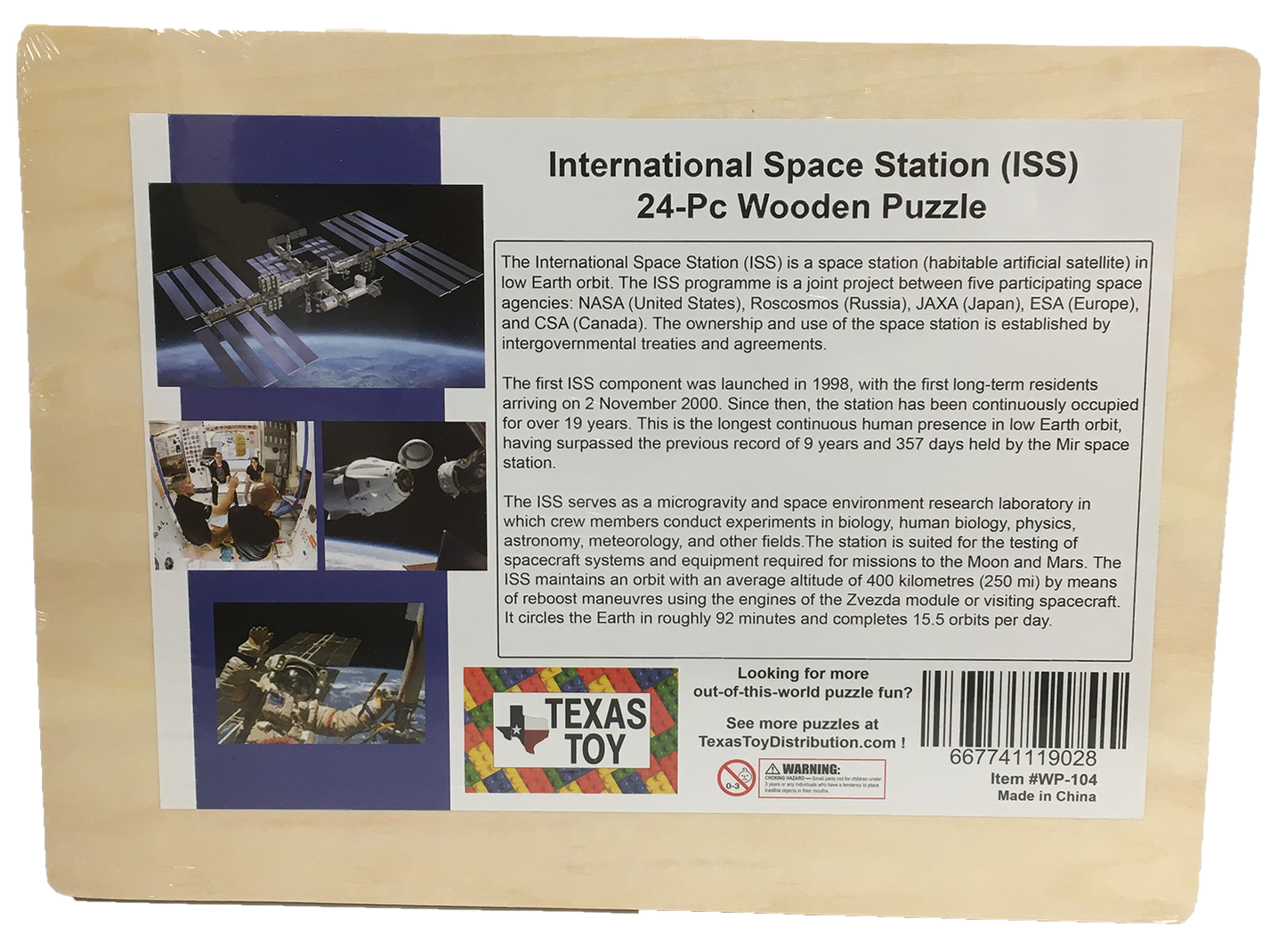 NASA International Space Station 24-pc Wood Jigsaw Puzzle
