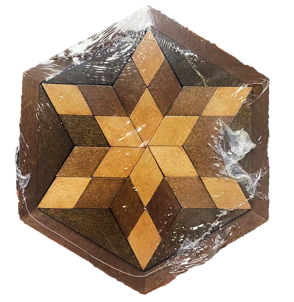 Star Shape Tangram Wooden Puzzle for Kids and Adults 30pcs