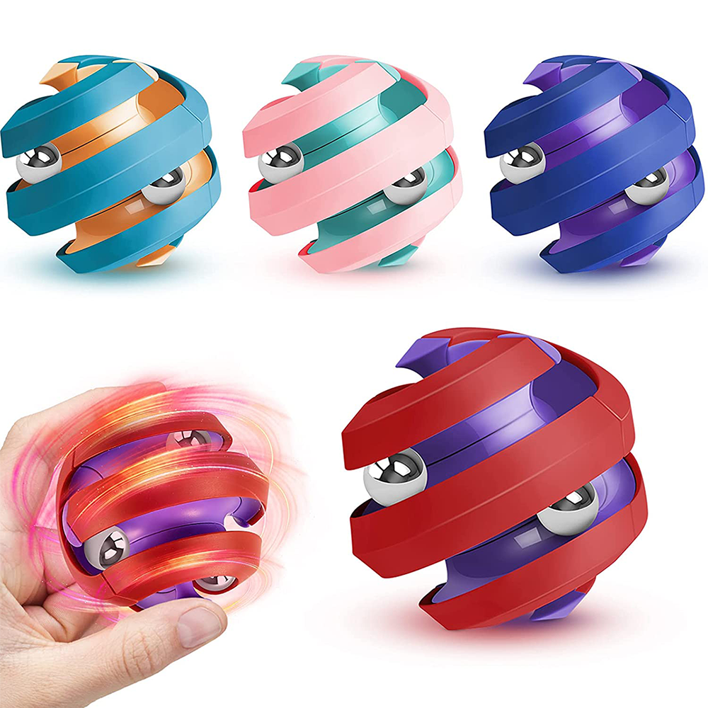Fidget Ball Rotating Orbit Marble Toy, Four Colors Available