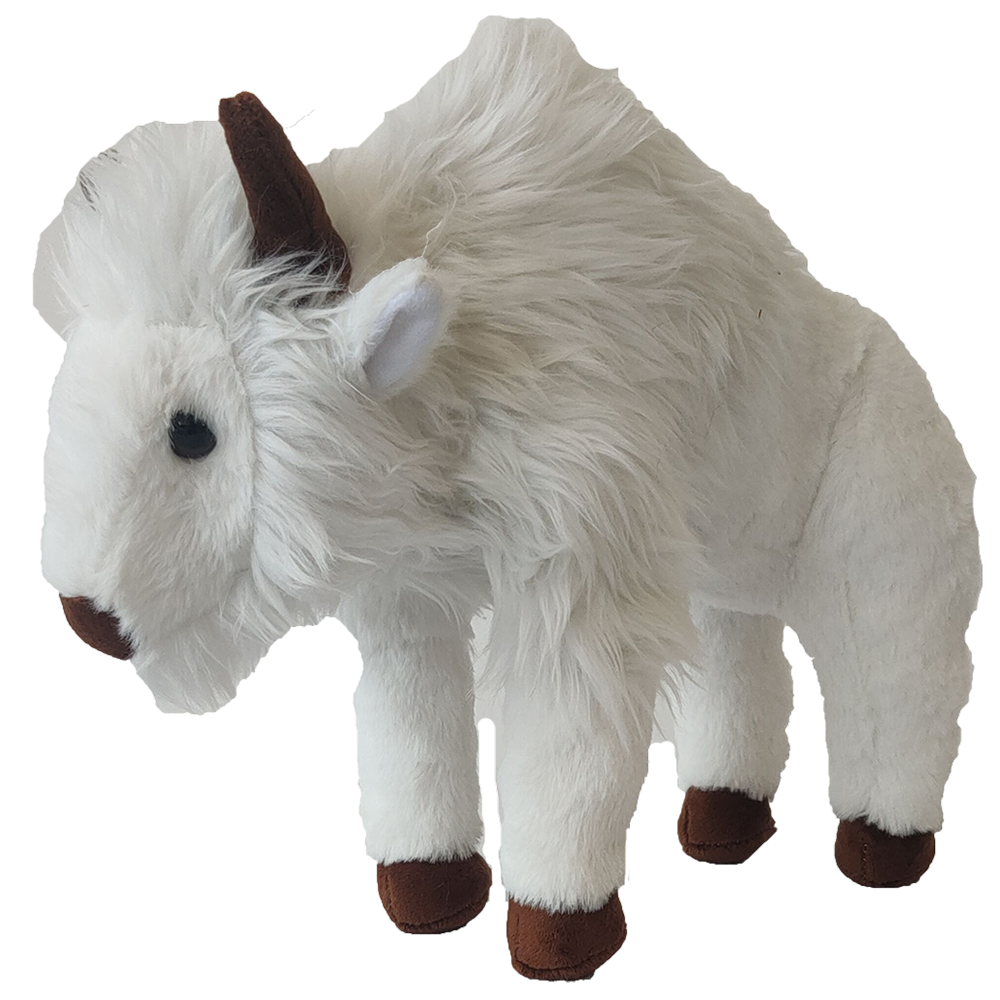 White Buffalo Plush 13" Stuffed Animal North American Plushie